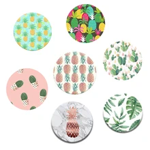 

Flower ananas leaves Phone Holder Popular Up Expanding Mobile Phone Holder Stand Grip For iPhone Xiaomi Round Finger Ring Mount