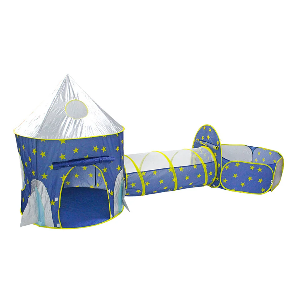 3 в 1 космический корабль детская палатка портативная Wigwam детская палатка детская комната игрушки Игровая палатка детский мяч бассейн Tipi палатка для детей игрушки - Цвет: WJ3572-3