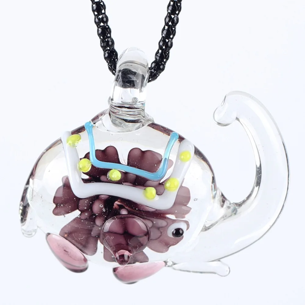 Ожерелье из муранского стекла с глянцевым покрытием в виде слона|fashion jewelry|jewelry