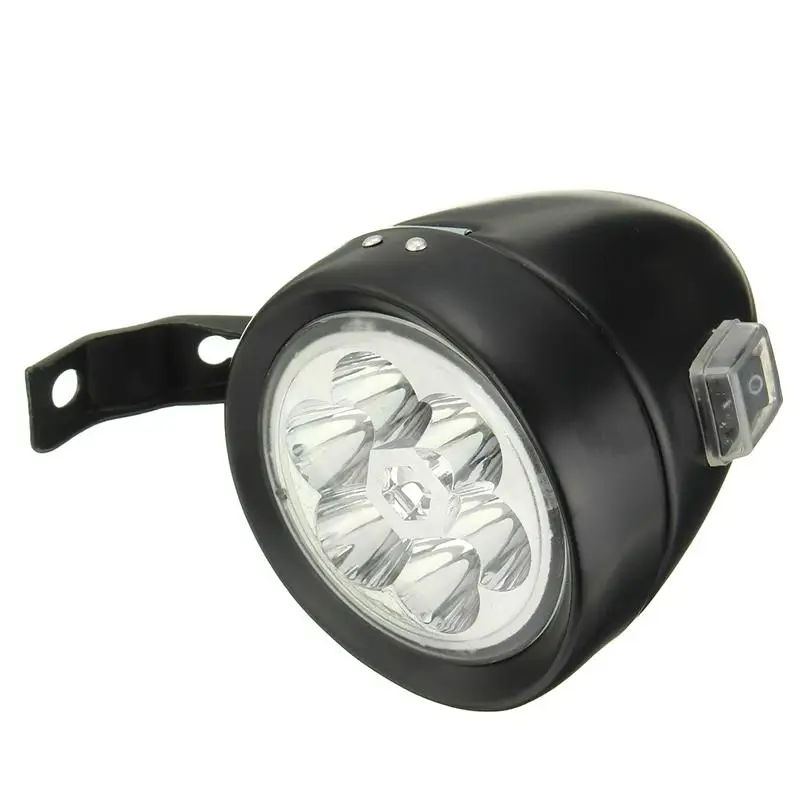 Perfect 113*82mm 160 Degree Retro Vintage Bicycle Bike Front Light Cycling 6 LED Headlight Mountain Bike Head Fog Lamp With Bracket 6