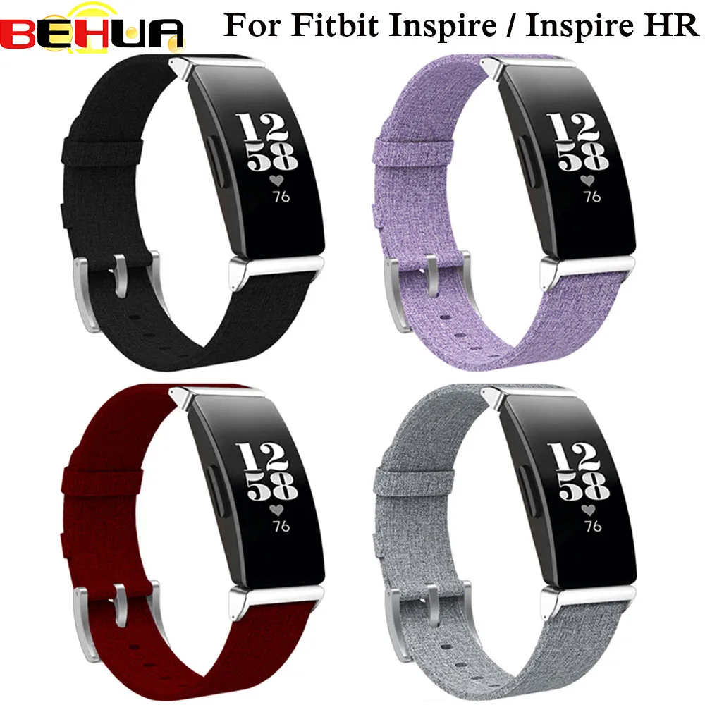 Watch Bands For Fitbit Inspire/Inspire HR Heart Fitness Tracker Classic Canvas Straps With Metal Connector Replacement Wristband |