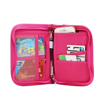 

Travel canvas passport case cover credit card holder coin purse wallet organizer multifunction clutch documents bag