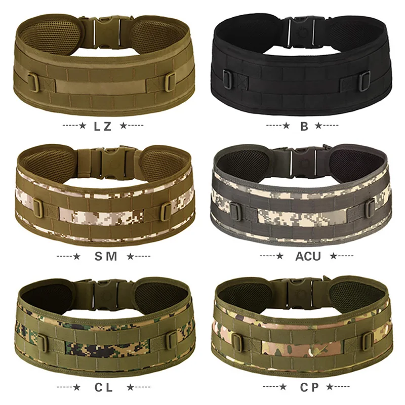 

Men Outdoor Camouflage Belt Tactical Belt Plus Pad CS Belt Multi-Purpose Equipment Pneumatic Wide Belt