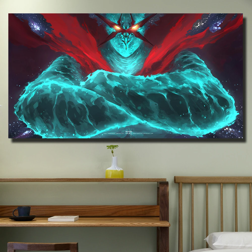 

QKART Modern Canvas Oil Painting Gurren Lagann Portrait Wall Art for Party Living Room Bedroom no Framed