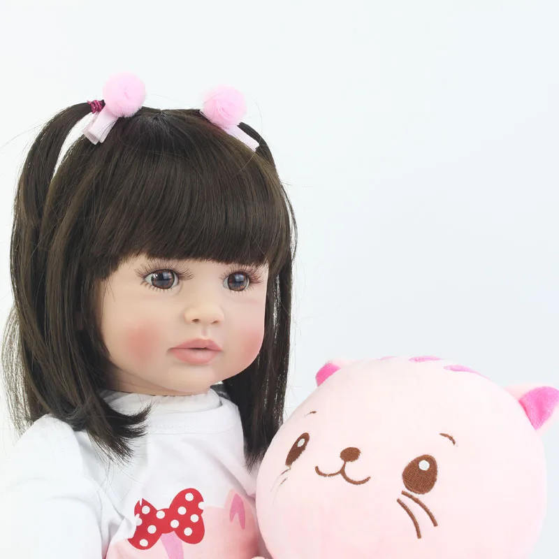 60 см, большой размер, мягкая силиконовая виниловая кукла-Реборн, игрушка, принцесса, младенцы, живы, Bebe, Boneca, сопроводительная кукла