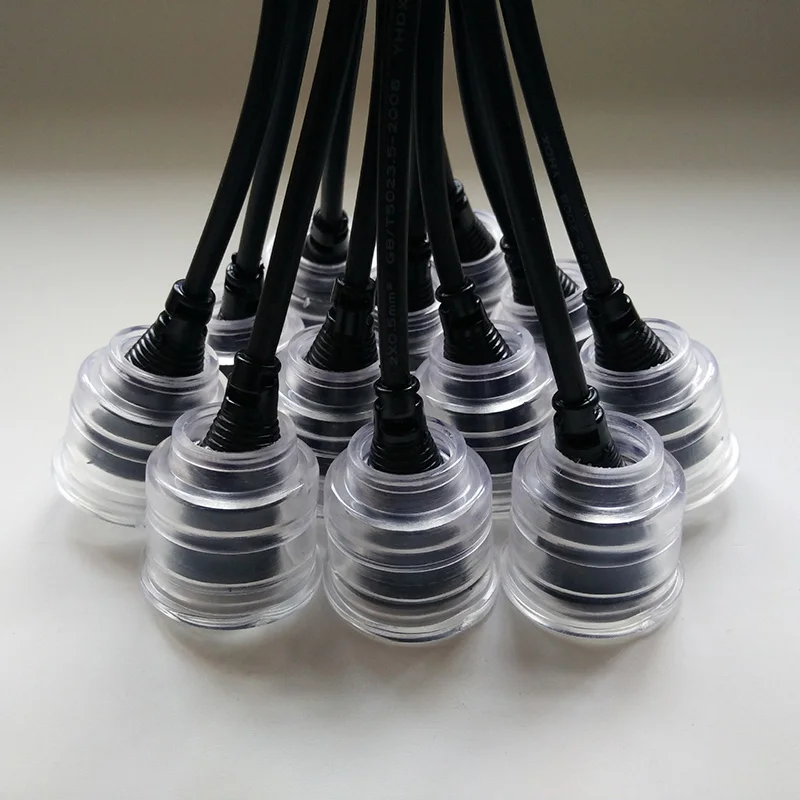 

T8 Light Tube Waterproof Joint Lamp Holder Base DIY Aquarium Waterfront Transparent Waterproof Jacket Sleeve Lamp Plug 10pair