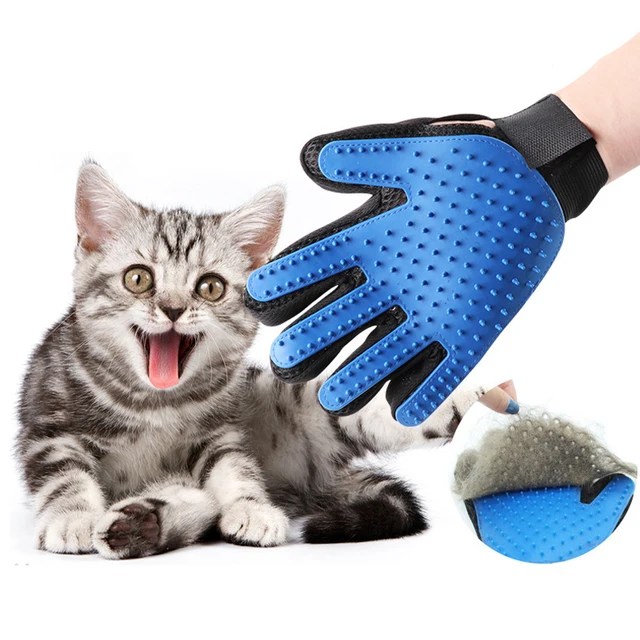Pet Grooming Comb for Cats Silicone Bath Glove Brush for Cats Dogs