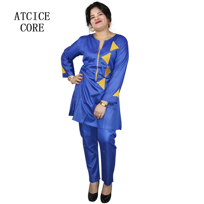 

free shipping african clothing for women 2018 fashion design shirt with pants LA083