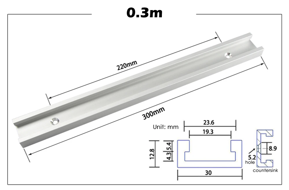 NE 0,3/0,5/0,6/0,8/1 м T-track T-slot направляющая для резки Jig T винт планка для крепления для стола пилы маршрутизатор стол Деревообработка Инструмент