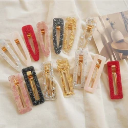 2PCS Tin Foil Sequins Hairpins Girls Acrylic Hollow Waterdrop Rectangle Hair Clips Women Barrettes Headband Hair Accessories 2PCS Tin Foil Sequins Hairpins Girls Acrylic Hollow Waterdrop Rectangle Hair Clips Women Barrettes Headband Hair Accessories