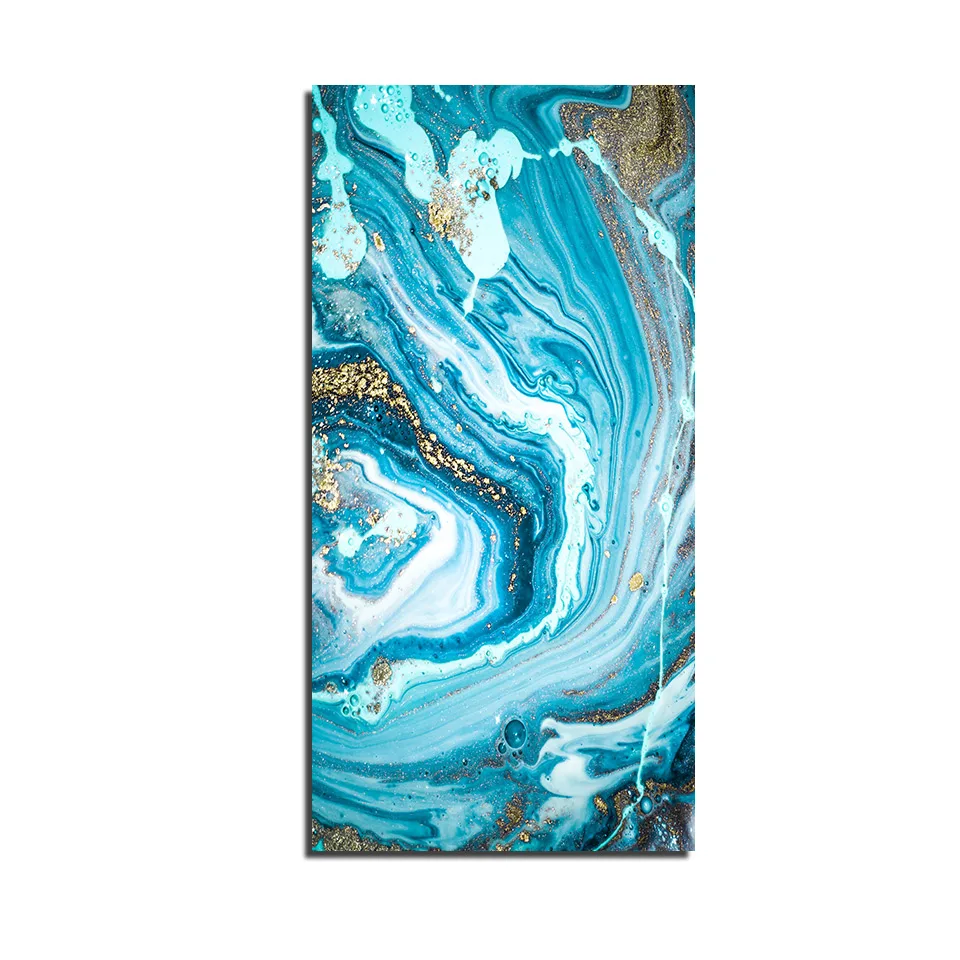 Настенный художественный плакат модульный холст HD принты картины 1 шт. Голубая волна абстрактные картины Домашний декор для гостиной рамки