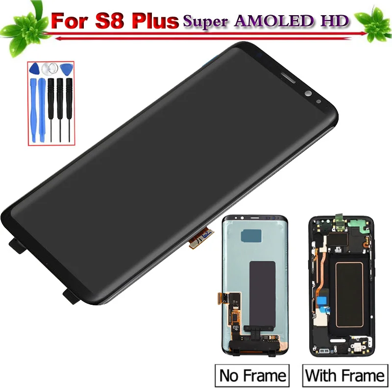

for Samsung Galaxy S8 Plus G955 G955F G955A LCD Display With Frame Touch Screen Digitizer Assembly Replacement Super Amoled