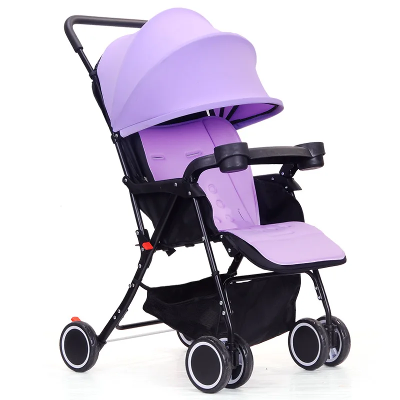 3.8Kg Ultra Light Lightweight Baby Stroller Foldable Portable Four-wheel Stroller Baby Pushchair High Landscape Baby Strollers