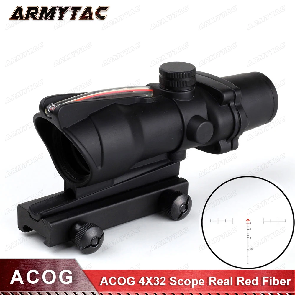 Оптика Тактический охотничий прицел оптический страйкбол ACOG 4X32 Настоящее
