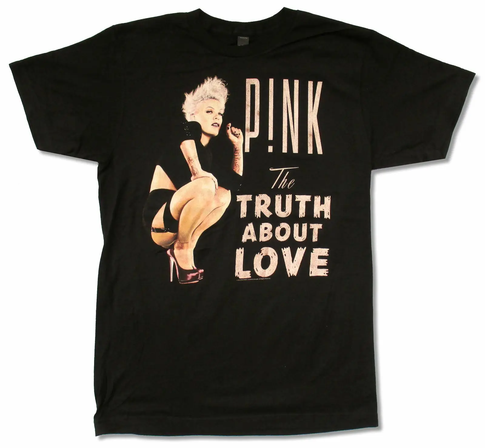

PINK P!NK TRUTH BOX ABOUT LOVE BLACK T SHIRT NEW OFFICIAL MERCH
