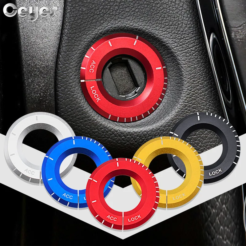

Ceyes Car Styling Auto Key Ring Hole Cover Sticker For Mercedes Benz GLA GLC B W246 W205 C117 ML Auto Decoration Interior Case