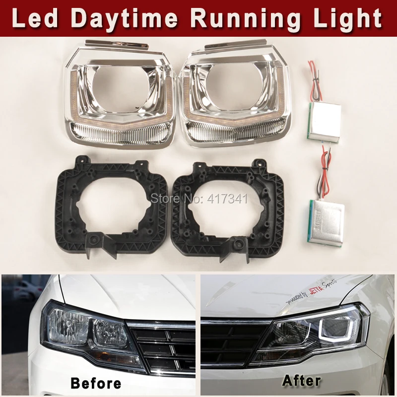 Led Daytime Running Light White Color Headlight Upgraded Kit without