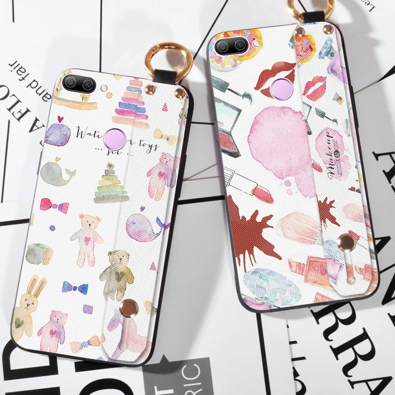 

Matte Phone Case For Huawei Honor 6C Enjoy 6S Back Frosted Sext Lip Cover For Huawei Honor 6C Pro Ring Strap Stand Case