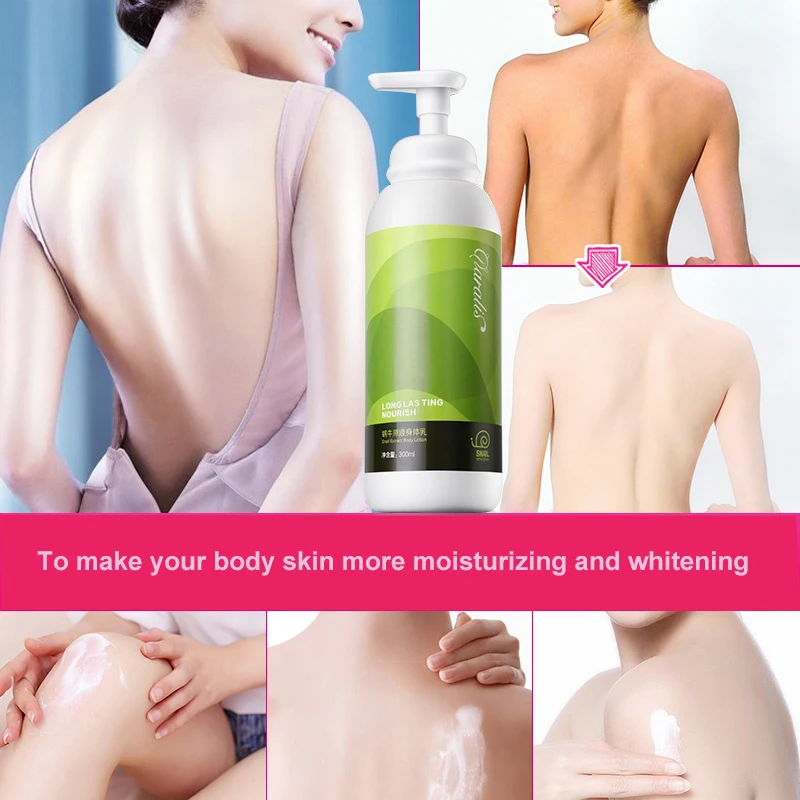 

280ml Snail Extract Skin Whitening Bleaching Body Cream for Dark Skin Moisturizing Whole Body Lotion for Body Care Repair Acne