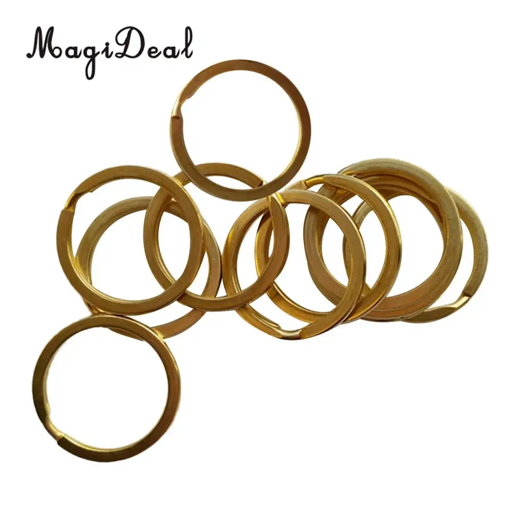 MagiDeal Bulk 10 Brass Split Rings 15mm 20mm 25mm 28mm 30mm 32mm Keyring Key Chain Hook Loop Holder Clasps Connector DIY Craft