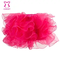 Corzzet Сексуальная Клубная одежда роза красная многослойная мини-юбка-пачка для взрослых Лолита Милая юбка для женщин юбки Faldas