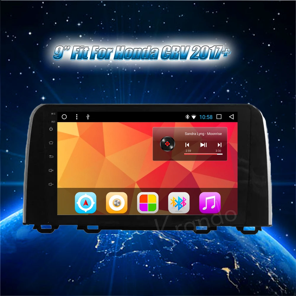 Cheap Krando Android 8.1 9"Full touch Big screen car Multimedia player for Honda CRV 2017+ navigation system radio gps wifi Bluetooth 0