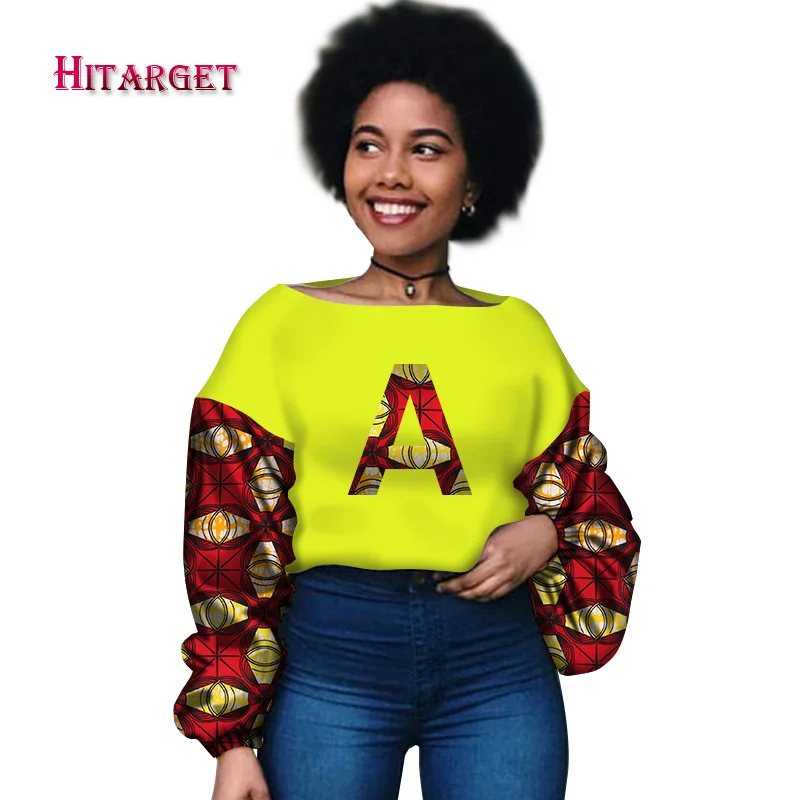 Новая африканская Дашики женская одежда Bazin Riche модный элегантный короткий топ с круглым вырезом рубашки Анкара африканская одежда WY3002