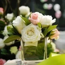 Настольная Центральная Цветочная ваза куб прозрачная стеклянная ваза