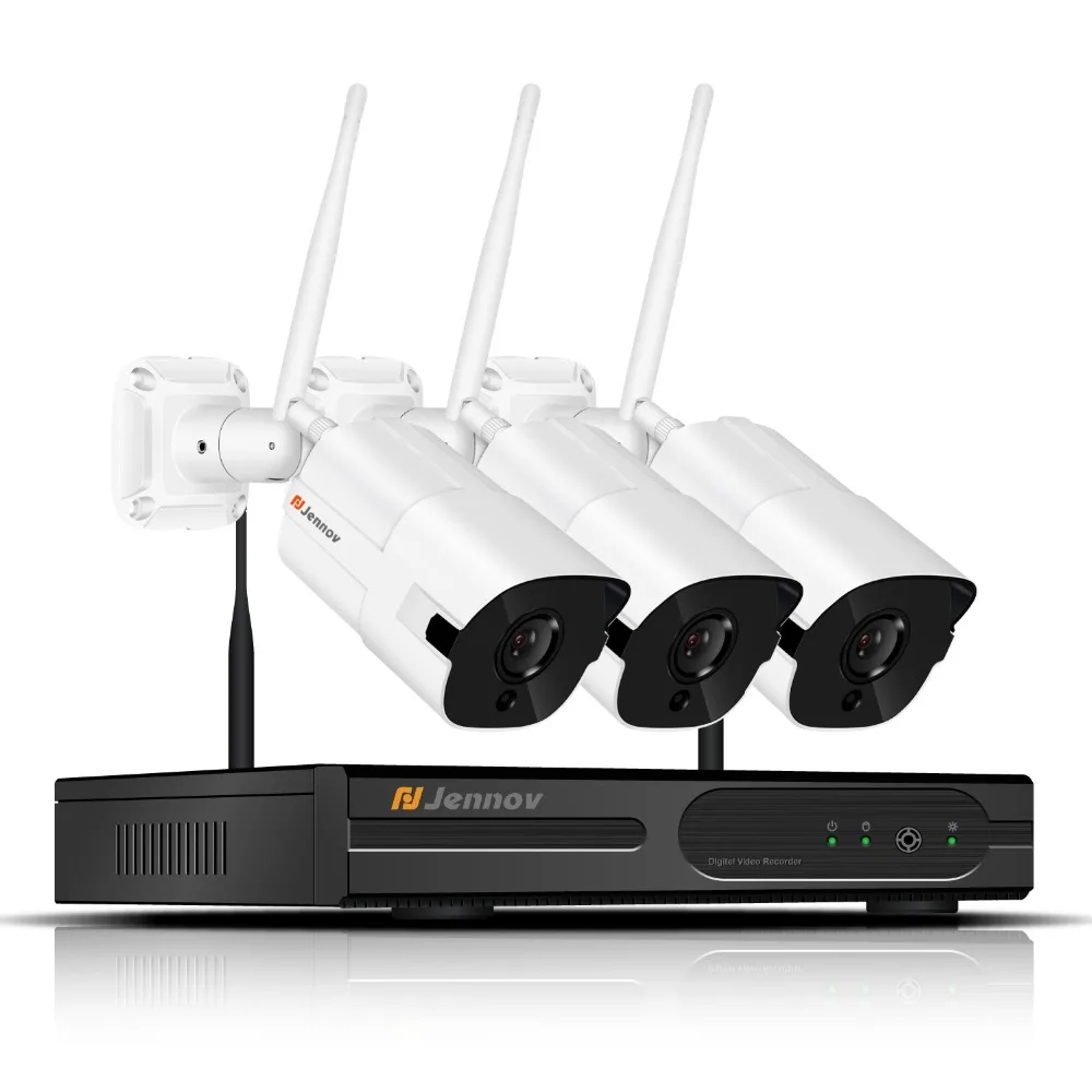 

1080P NVR with wifi Camera Set Outdoor Wireless Surveillance Kits Home Security night IP Camera System Video 4CH CCTV kit