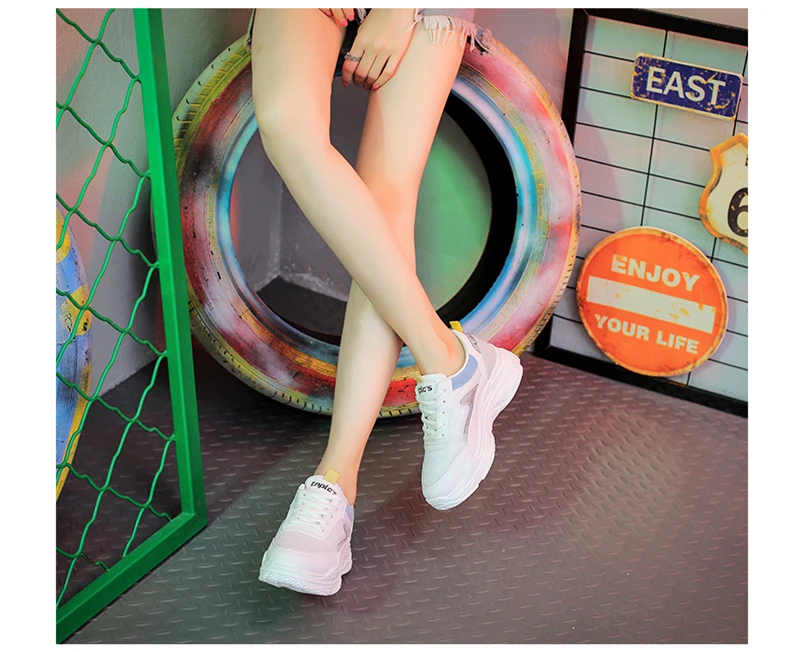 Fashion Sneakers Women Casual Shoes Breathable Flat Platform Ladies Shoes Tennis Lace Up Sport Women Vulcanize Shoes XZ64 (11)