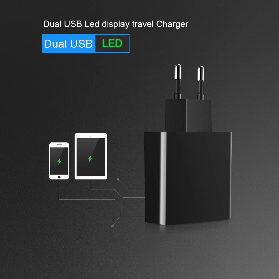 CHOETECH-Dual-USB-Charger-LED-Display-5V-2-2A-Smart-Charging-US-EU-Plug-Wall-T-90-ravel_