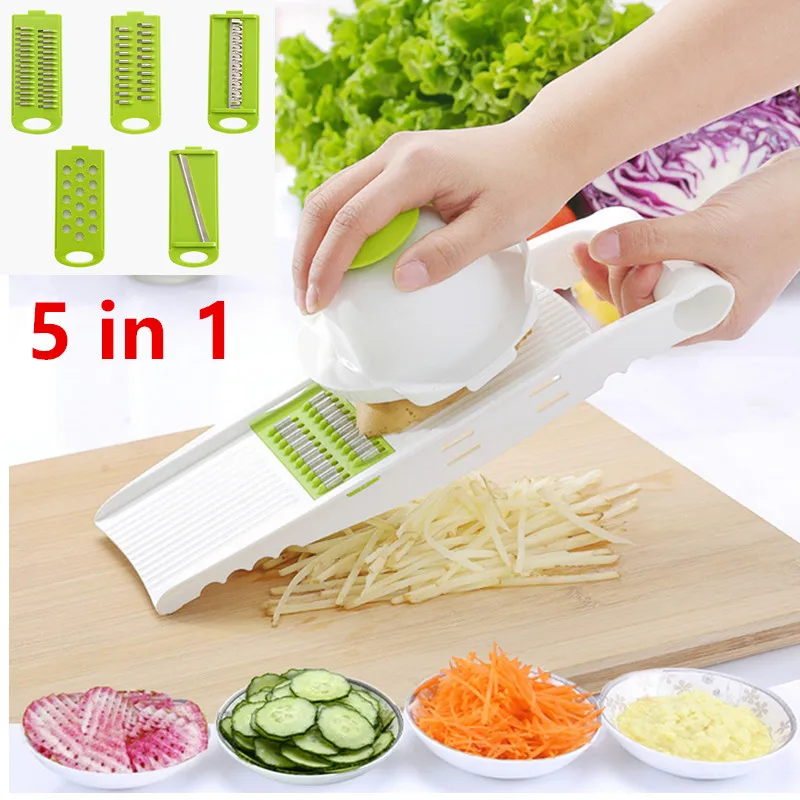 Free shipping 5 in1 ABS kitchen vegetable tools potato slicers