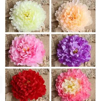 

24Pcs Silk Big Peony Flower Head Simulation Vivid Color Peonia Flowers for Wedding Bridal Bouquet Home Decorative Flower Heads