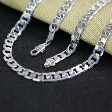 8 мм 16,18, 20,22, 2" ожерелье из стерлингового серебра 925 пробы, ювелирные изделия, Мужская цепочка, ожерелье для женщин, хорошее ожерелье, воротник,, высокое качество
