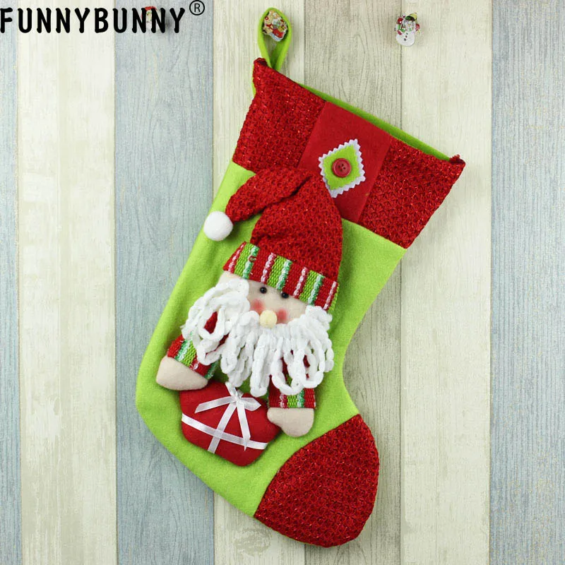 FUNNYBUNNY подвесная Рождественская конфетка сумка Рождественские ноки чулки декоративный снеговик олень кулон
