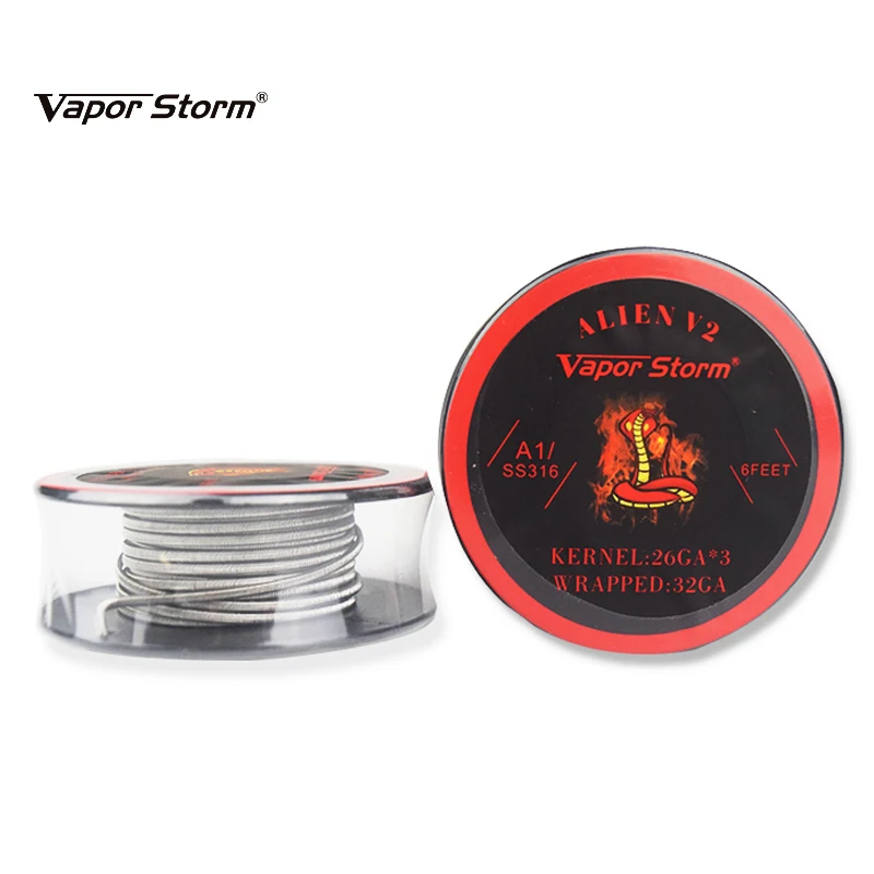 Готовые ni80 катушка A1 SS316 провода Alien V2 высокой плотности 2/3/4 Core Fused Clapton с
