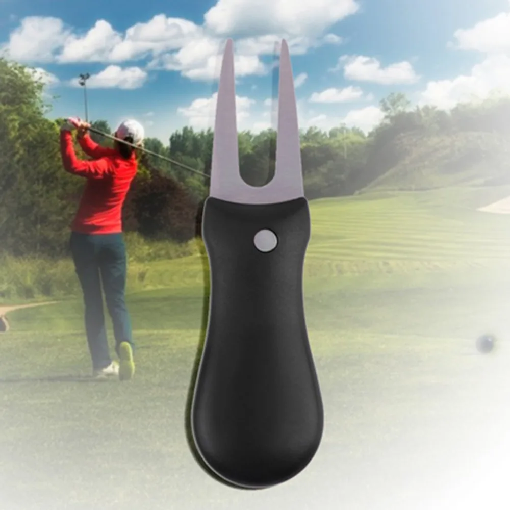 1Pc Steel Golf Divot Repair Switchblade Tool Pitch Groove Cleaner Golf