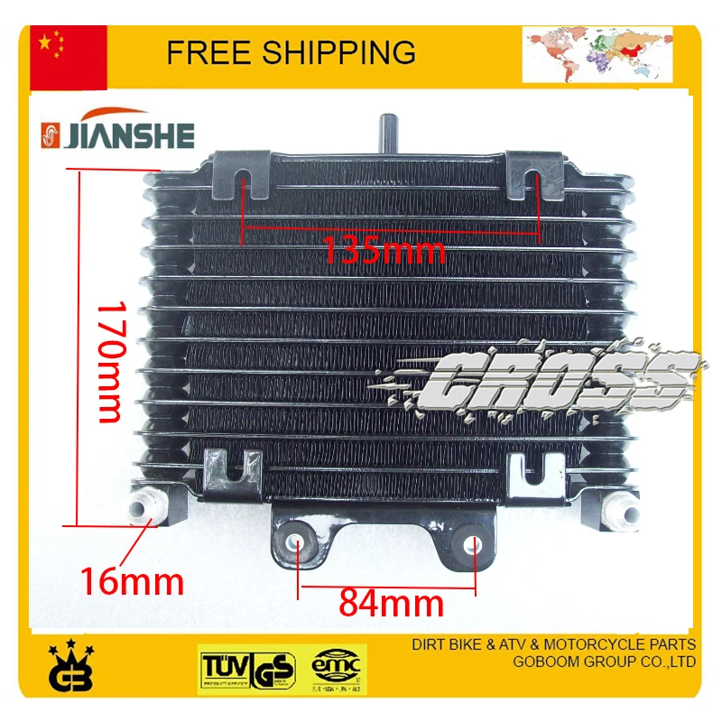 JIANSHE atv400 400CC radiador de aceite enfriador de agua sistema de refrigeración atv quad accesorios envío gratis