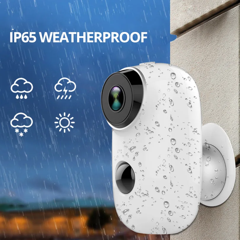

wdskivi D1 100% Wire-Free Battery IP Camera Outdoor Wireless Weatherproof Security WiFi Camera CCTV Surveillance Smart Alarm