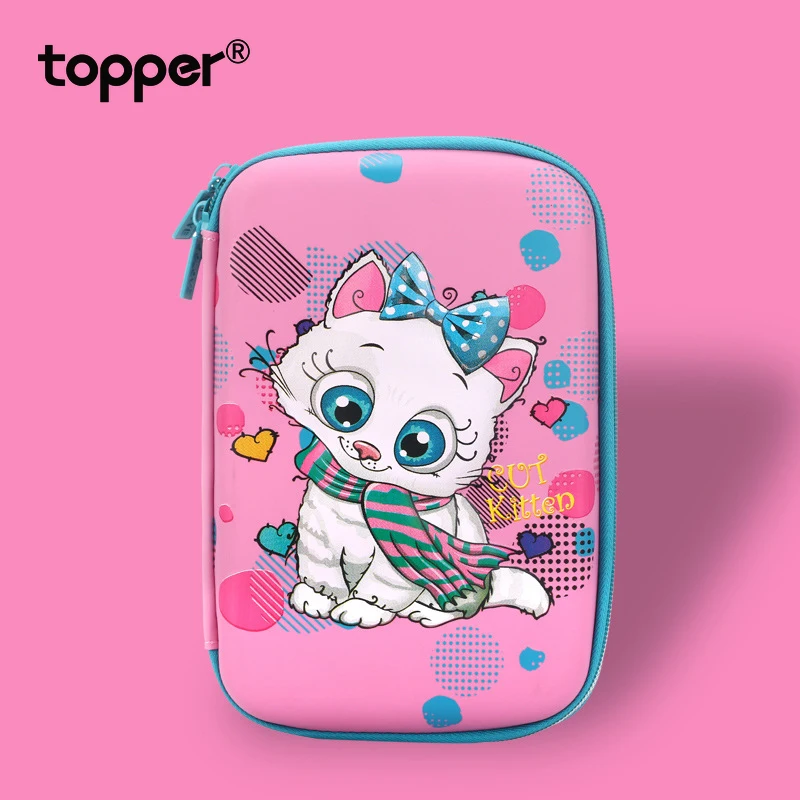 

Cartoon pencil case 3D pattern pencil case anti-drop material high capacity pencil case