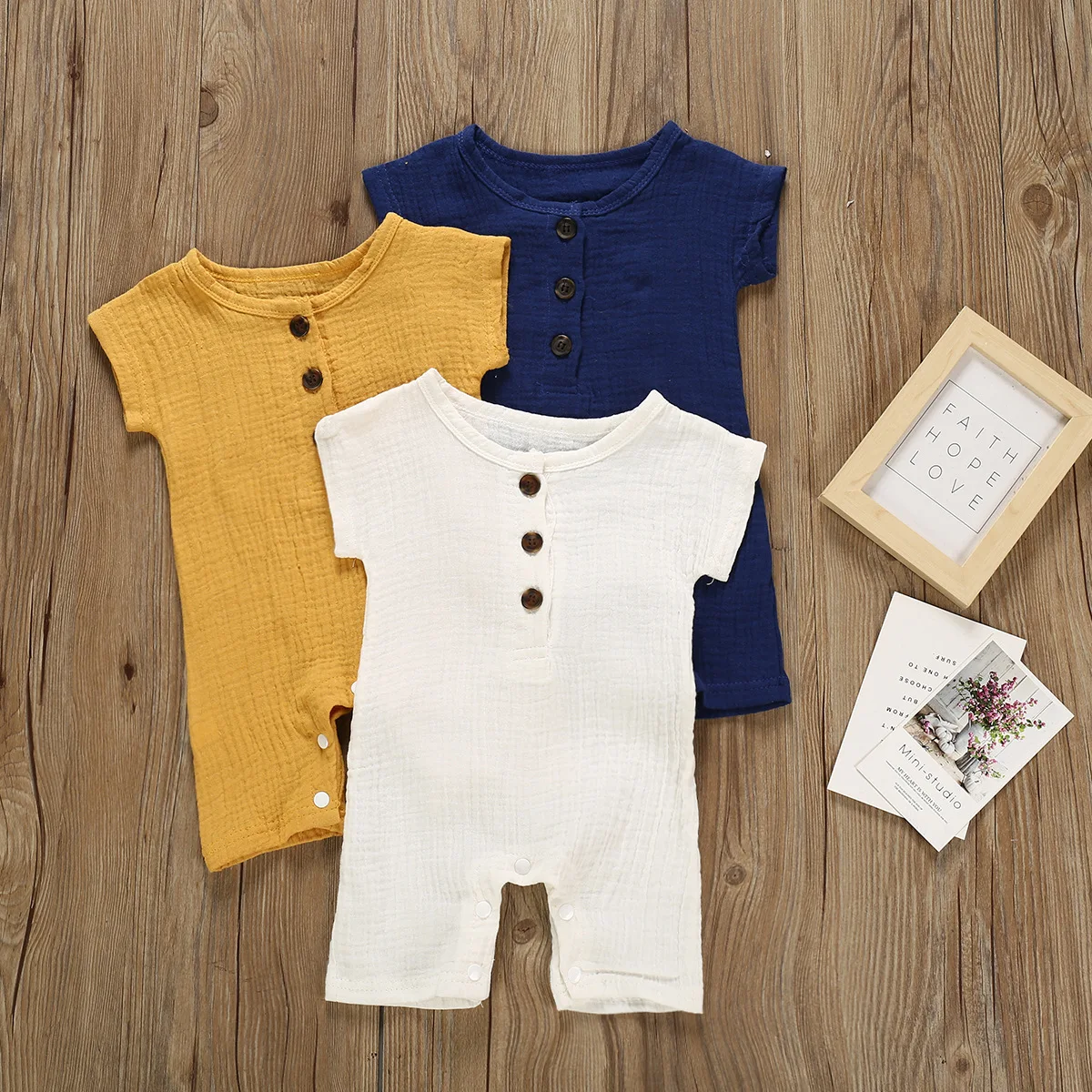 

Summer Toddler Baby Boys Girls Cotton Linen Romper Solid Short Sleeve One-Pieces Jumpsuit Casual Playsuits Baby Clothes