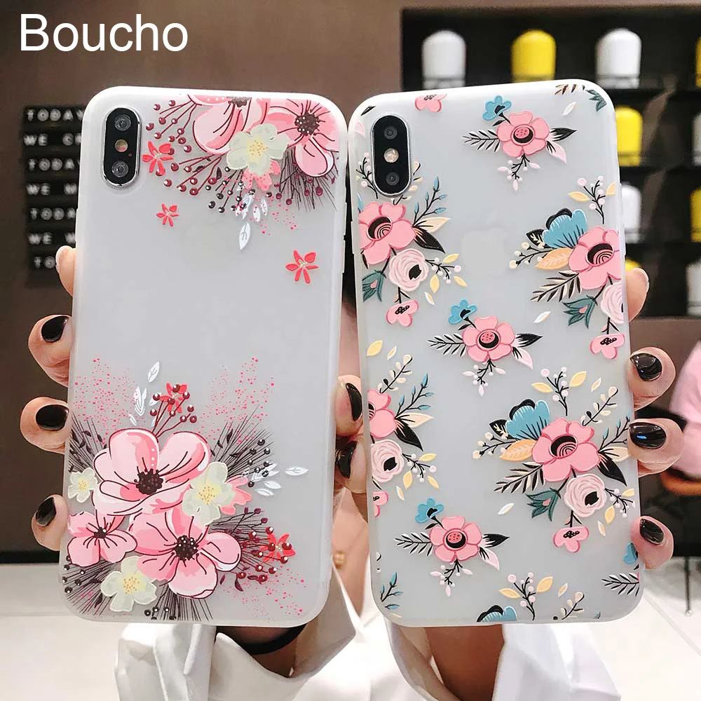 Мягкий матовый чехол Boucho для iphone XS MAX XR X 5 5S SE 6 6s 7 8 plus телефона из ТПУ с милым