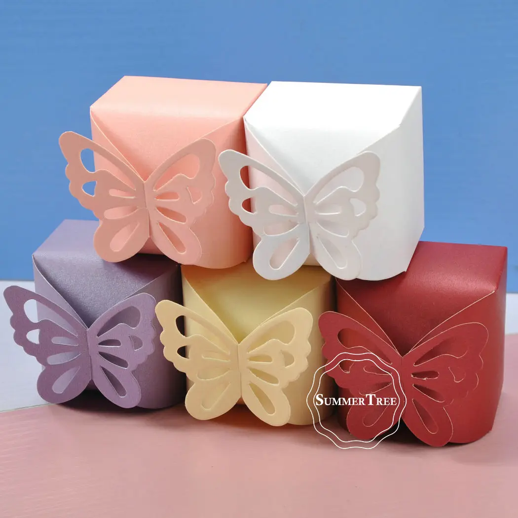 50pcs Butterfly Pattern Candy Paper Gift Box Favor Boxes Wedding Party Bridal Birthday Baby Shower Decoration | Дом и сад