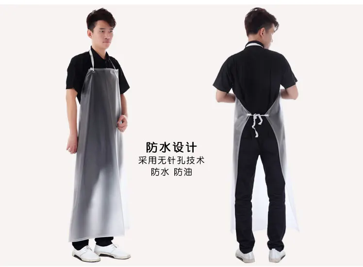 Simple Sleeveless Kitchen Fashion Adult Workwear Men Women Waterproof Oil-resistant Disposable Aprons