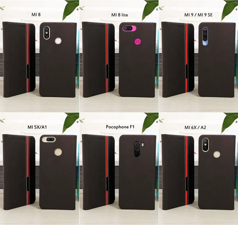 Чехол для xiaomi mi a2 8 lite 9 se a1 6x 5x x 2 s note 3 pocophone f1 задняя крышка телефона откидной из