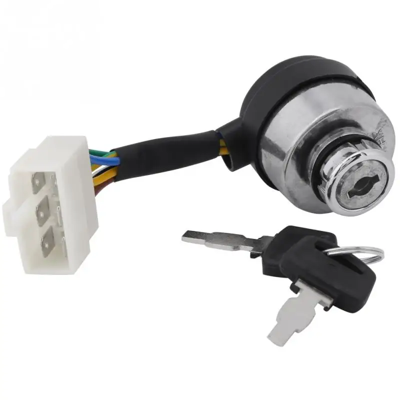 

Ignition Key Switch 6 Wire High Quality Ignition Start Key Switch For 2.5-6.5KW 188F Gas Generator