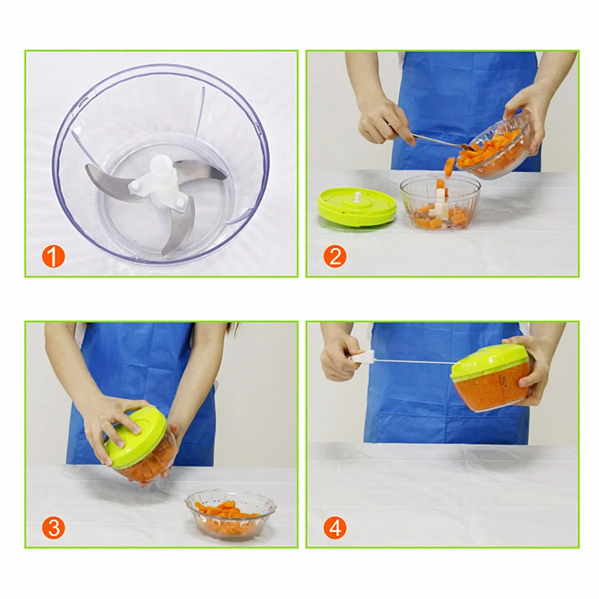 Multi-function vegetable cutting machine kitchen tool hand chopper spiral slicer manual meat fruit chopper grater food grinder