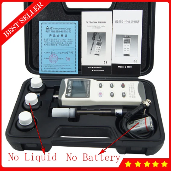

AZ8601 Portable Handel Large LCD pH Meter AZ-8601 PH & Mv &Temperature Portable Water Quality