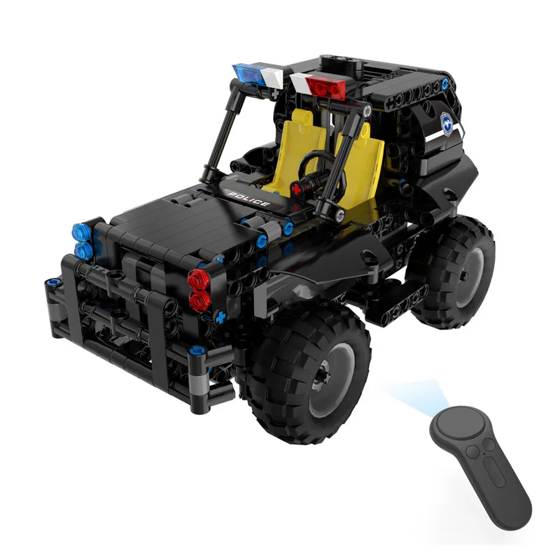 

2.4Ghz 4CH Remote Control Assemble Electric Armed Patrol Car Building Blocks Kit Set DIY RC Car Toys Gifts