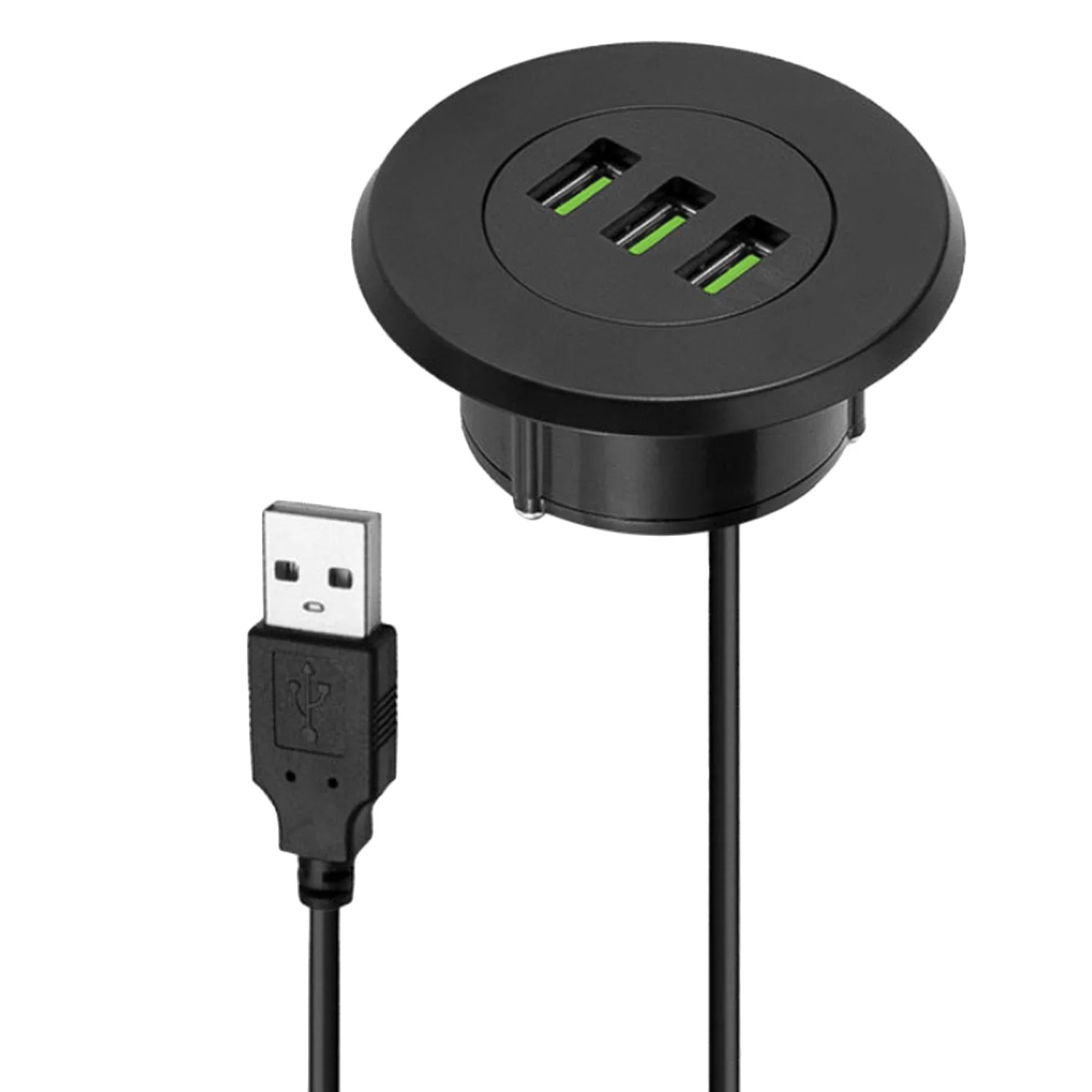 Besegad 5 см Втулка с 3 портами настольное зарядное устройство USB зарядная станция для